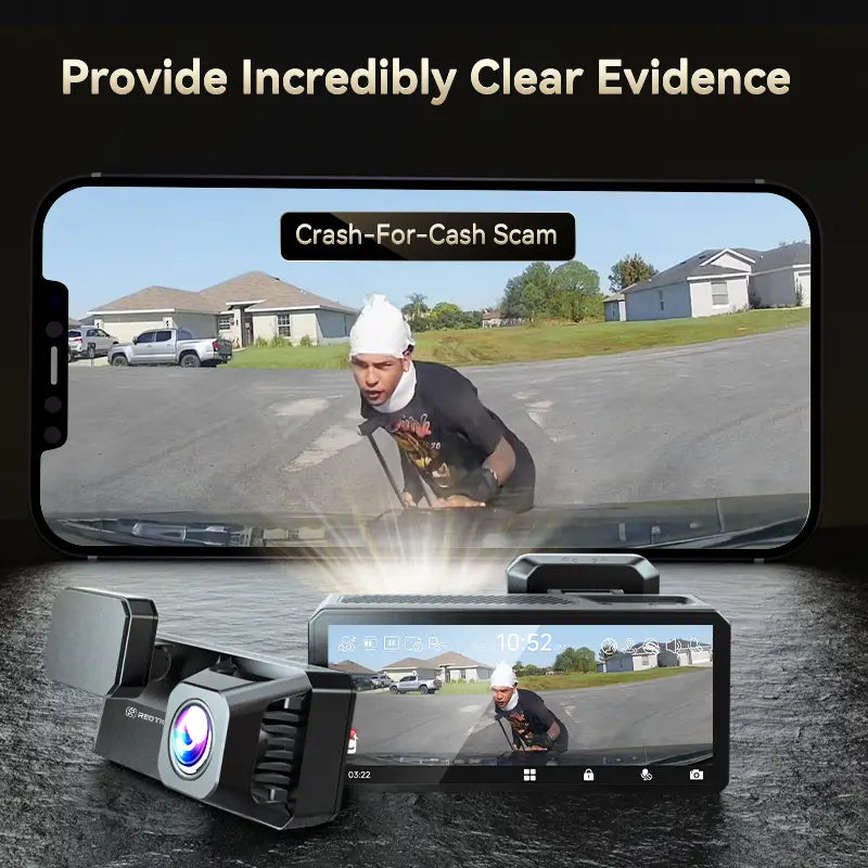 F77 STARVIS 2 4K+4K Dual IMX678 Sprachsteuerung 5,8 GHz Hochgeschwindigkeits-WLAN-Dashcam