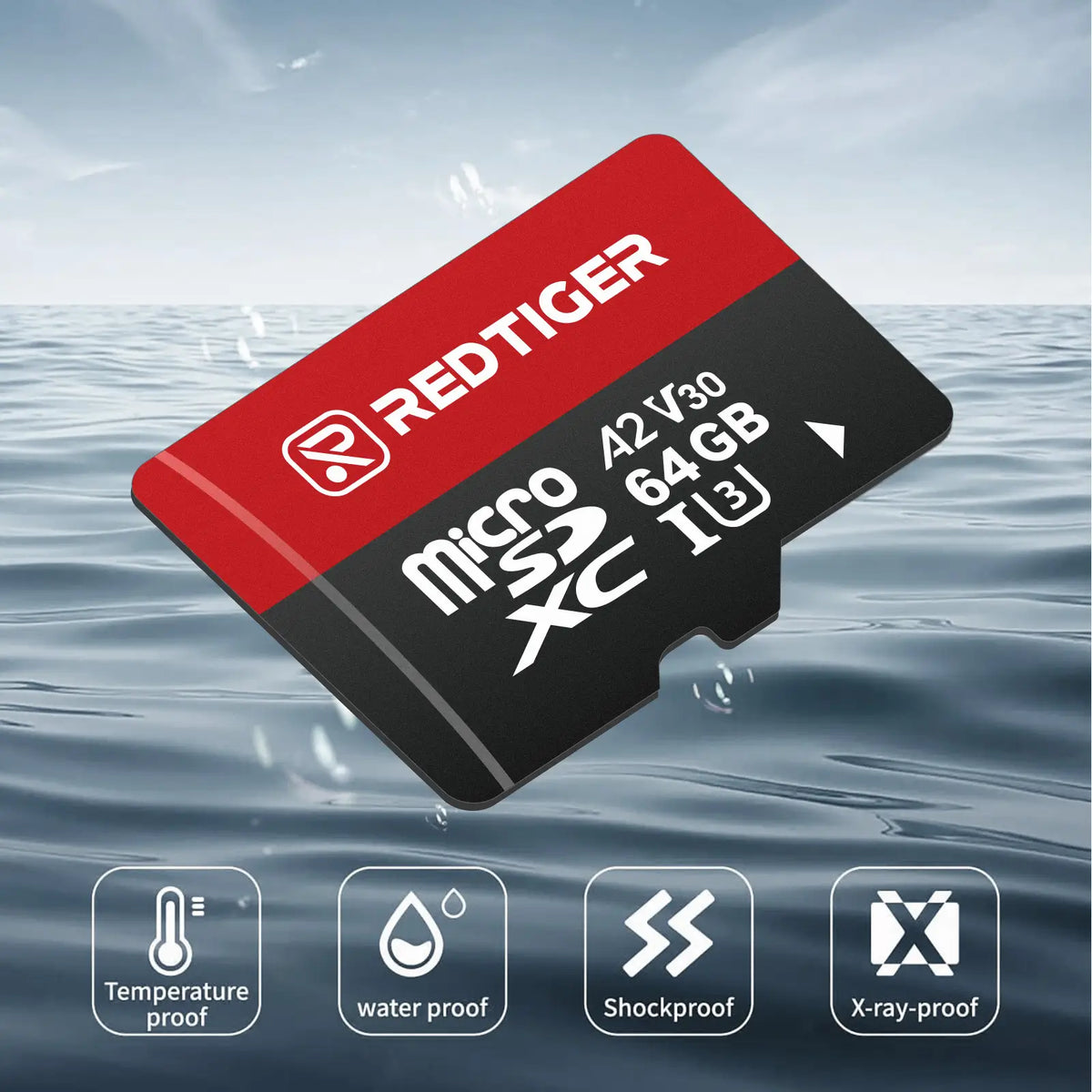 Redtiger 64GB SD Card For Dash Cam Class 10 U3