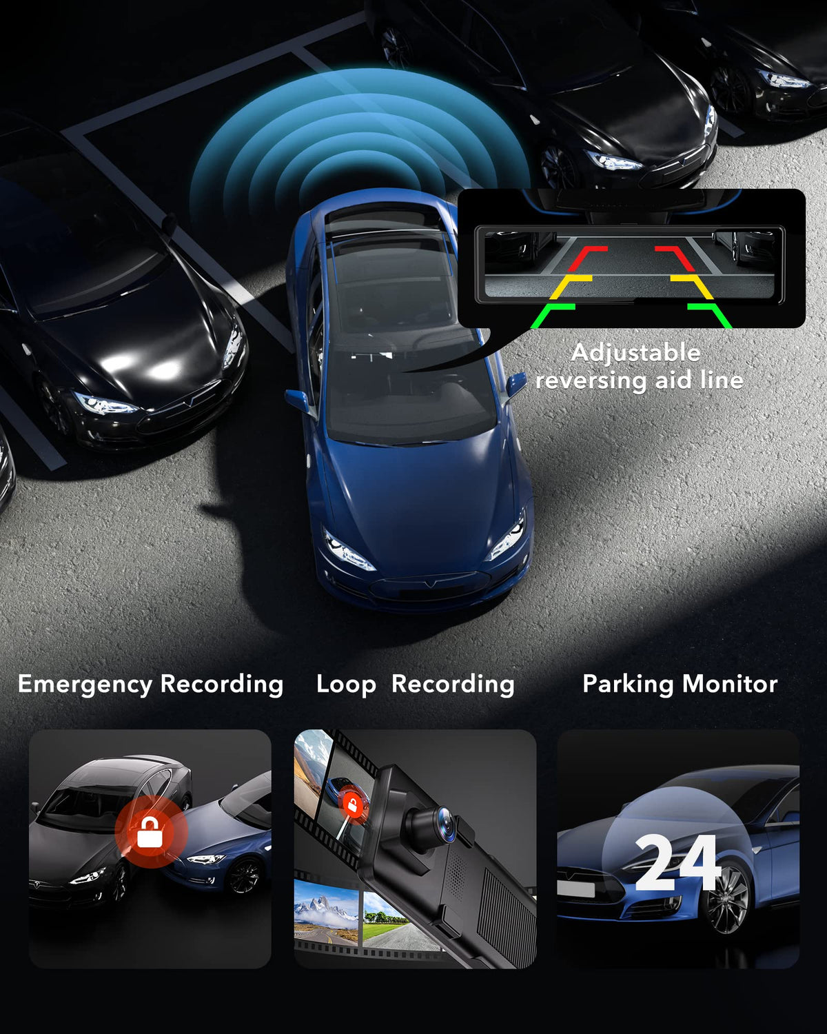 Redtiger T27 4K+2.5K Touchscreen Smart Parking Assist Dash Cam Hot Sales REDTIGER Dash Cam