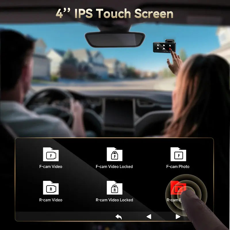 F77 STARVIS 2 4K+4K Dual IMX678 Sprachsteuerung 5,8 GHz Hochgeschwindigkeits-WLAN-Dashcam