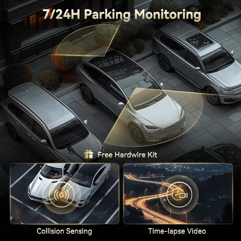 F77 STARVIS 2 4K+4K Dual IMX678 Sprachsteuerung 5,8 GHz Hochgeschwindigkeits-WLAN-Dashcam