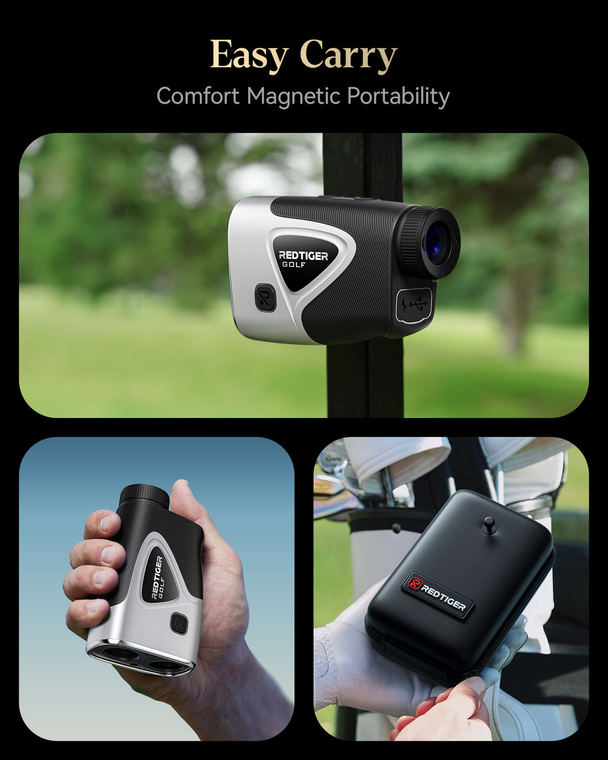 Redtiger Light-Adaptive Upgraded Laser Golf Rangefinder For 1200 Yards