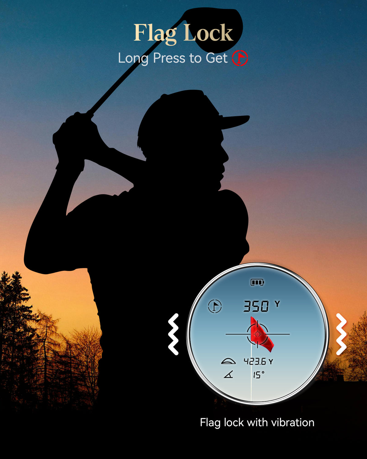 Redtiger Light-Adaptive Upgraded Laser Golf Rangefinder For 1200 Yards