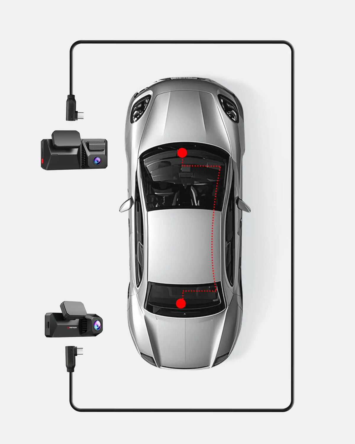 Redtiger F77 Rear Camera 33Feet  Replacement Cables