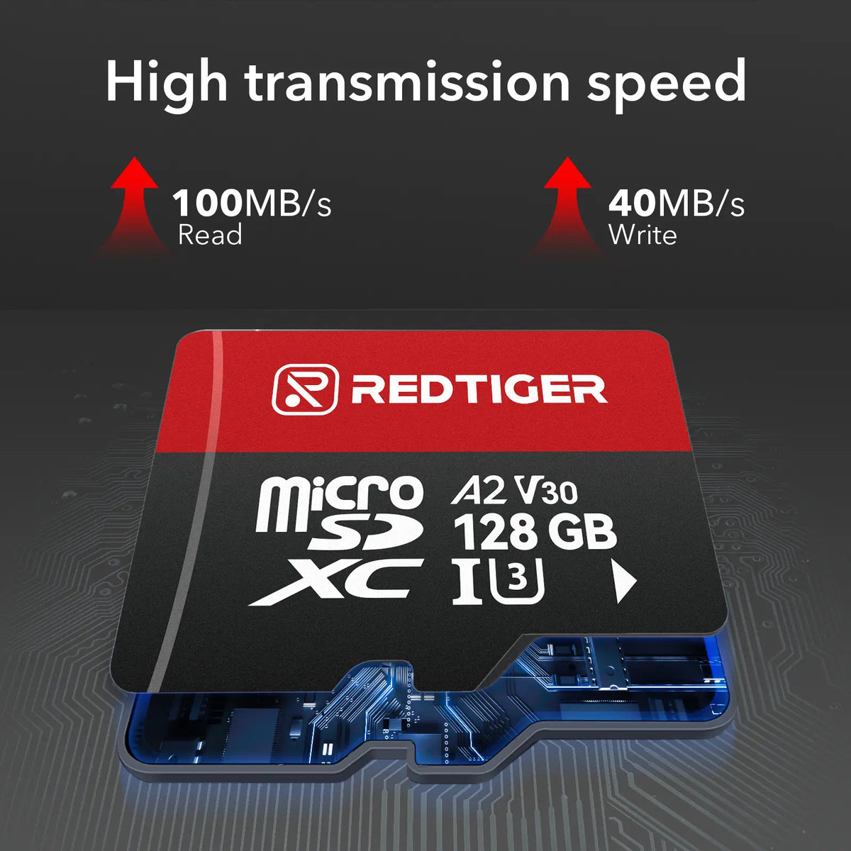 Redtiger 128GB SD Card For Dash Cam Class 10 U3