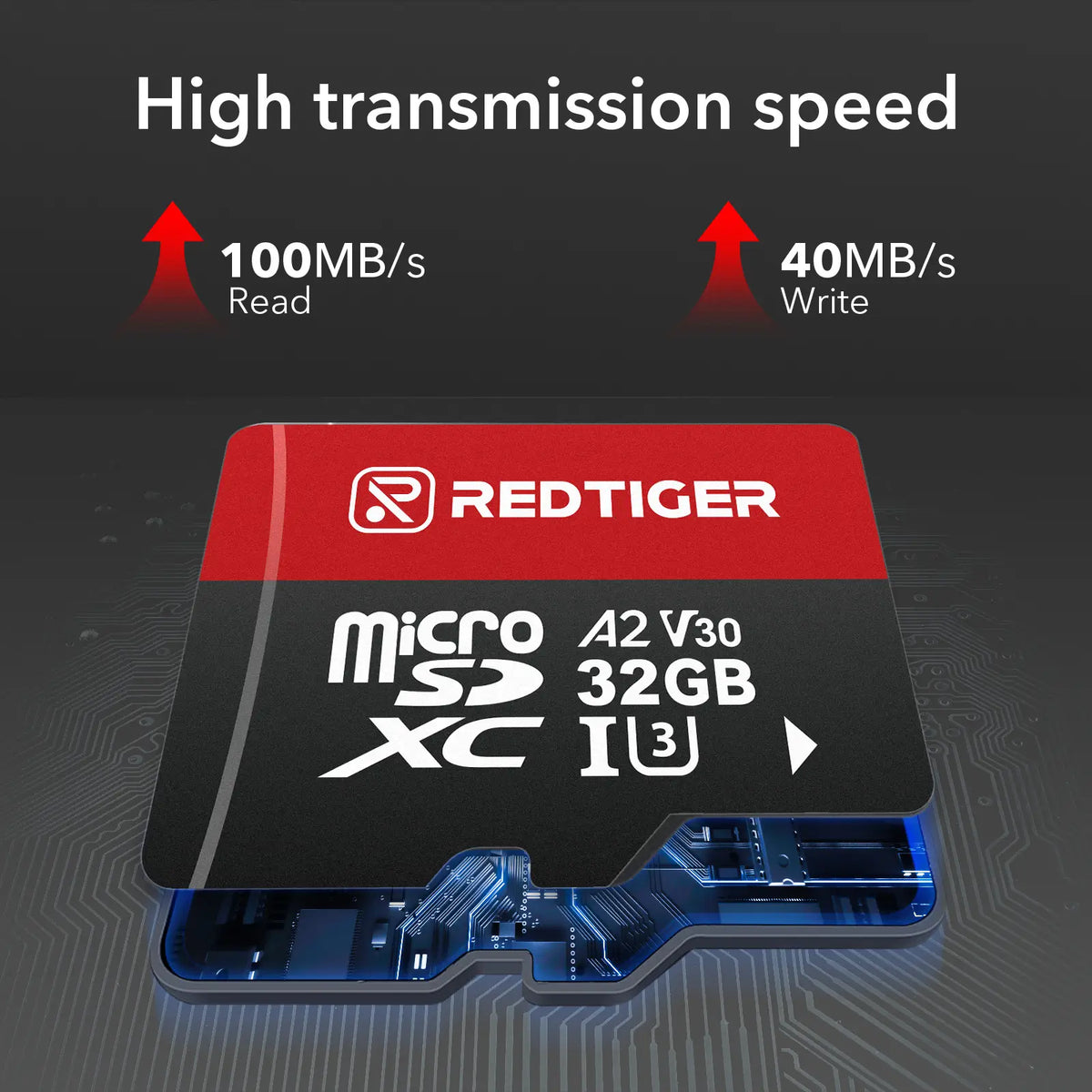 Redtiger 32GB SD Card For Dash Cam Class 10 U3