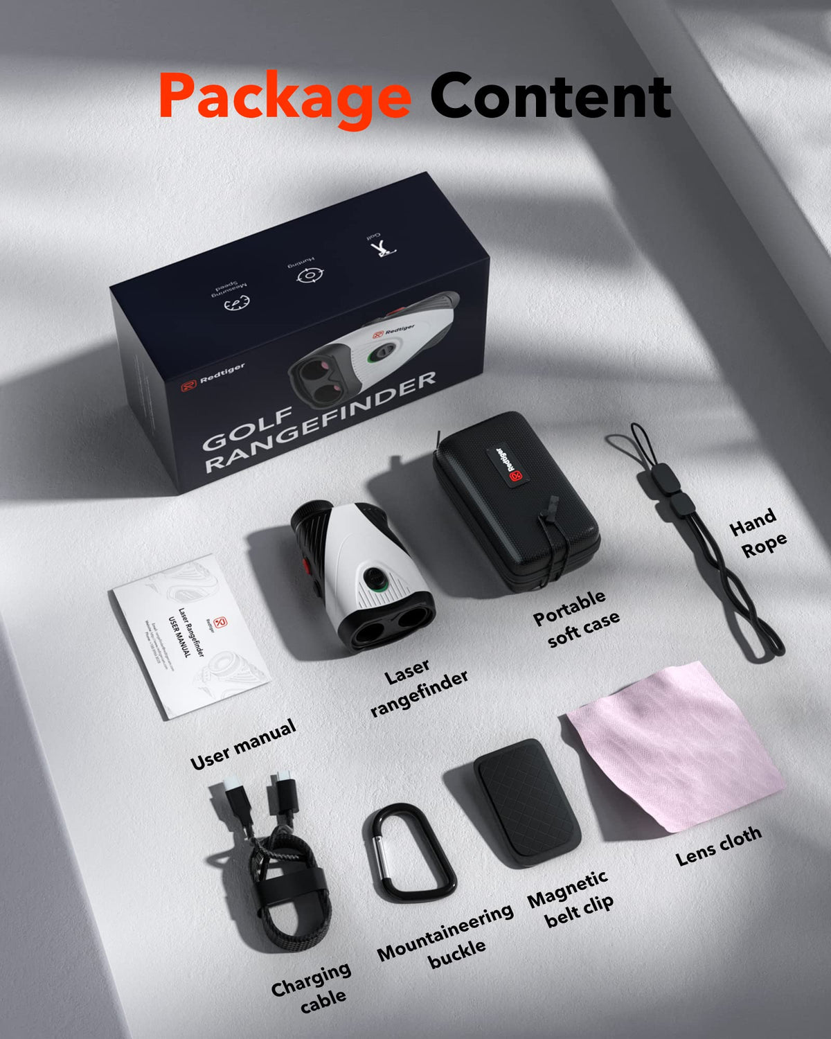REDTIGER Télémètre de golf avec compensation de pente, télémètre laser de golf 1200 yards, grossissement 7x, best-seller REDTIGER Dash Cam   